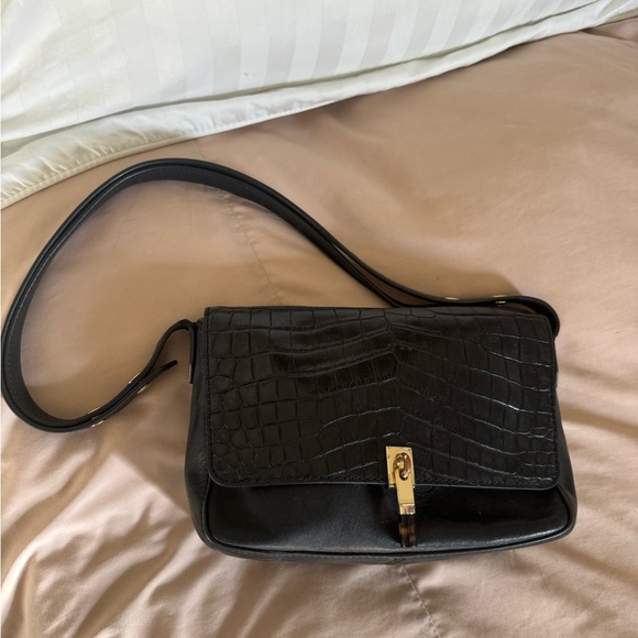 Elizabeth & James Black Crocodile Leather Purse - Picture 8 of 13